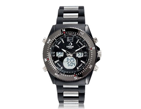 HPOLW 125815 Round Dial Analog & Digital 30m Waterproof Spor