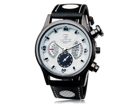 VaLia 9102 Round Dial Analog Display Stylish Wrist Watch wit