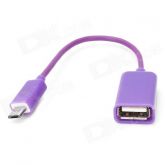 Micro USB Male to Female Cabo USB OTG para Samsung / HTC / X