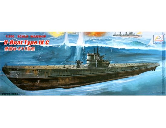 Elétrica 1:200 Scale alemão U-Boat U-511 Tipo IXC Navio Mode